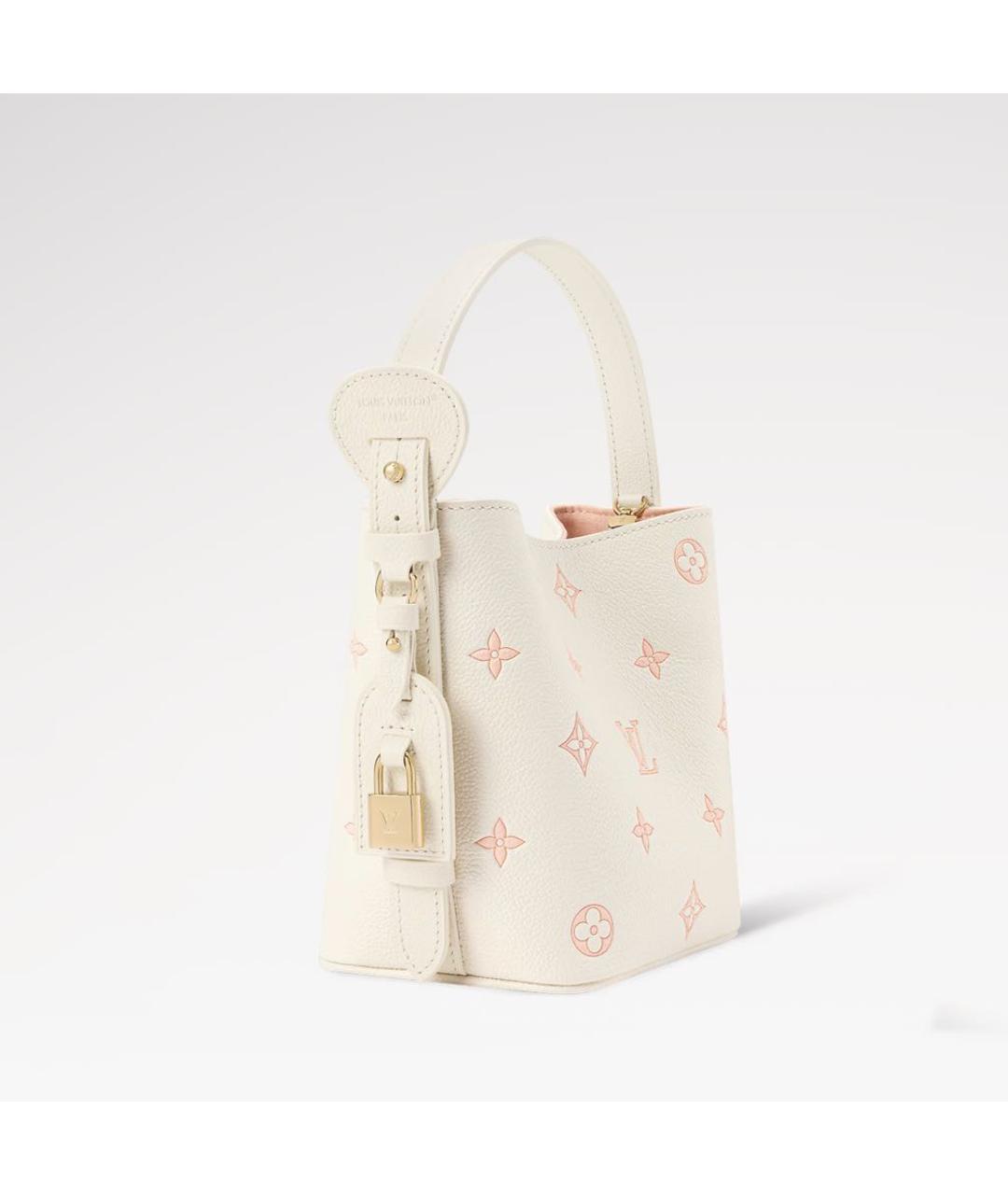 LOUIS VUITTON Белая кожаная сумка тоут, фото 2