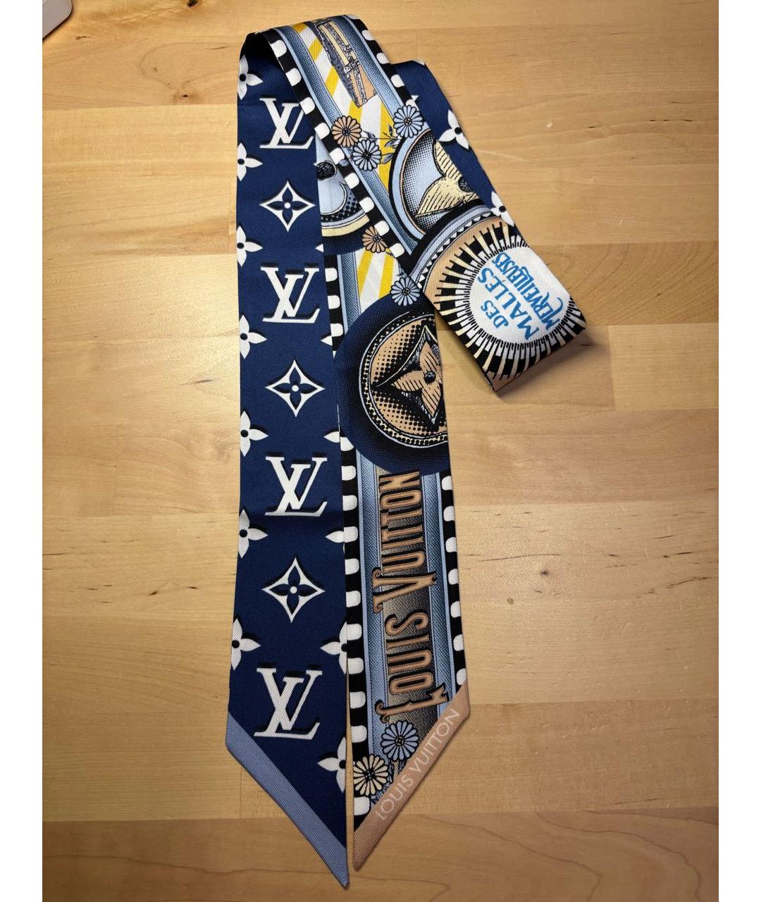LOUIS VUITTON Мульти шелковый шарф, фото 5