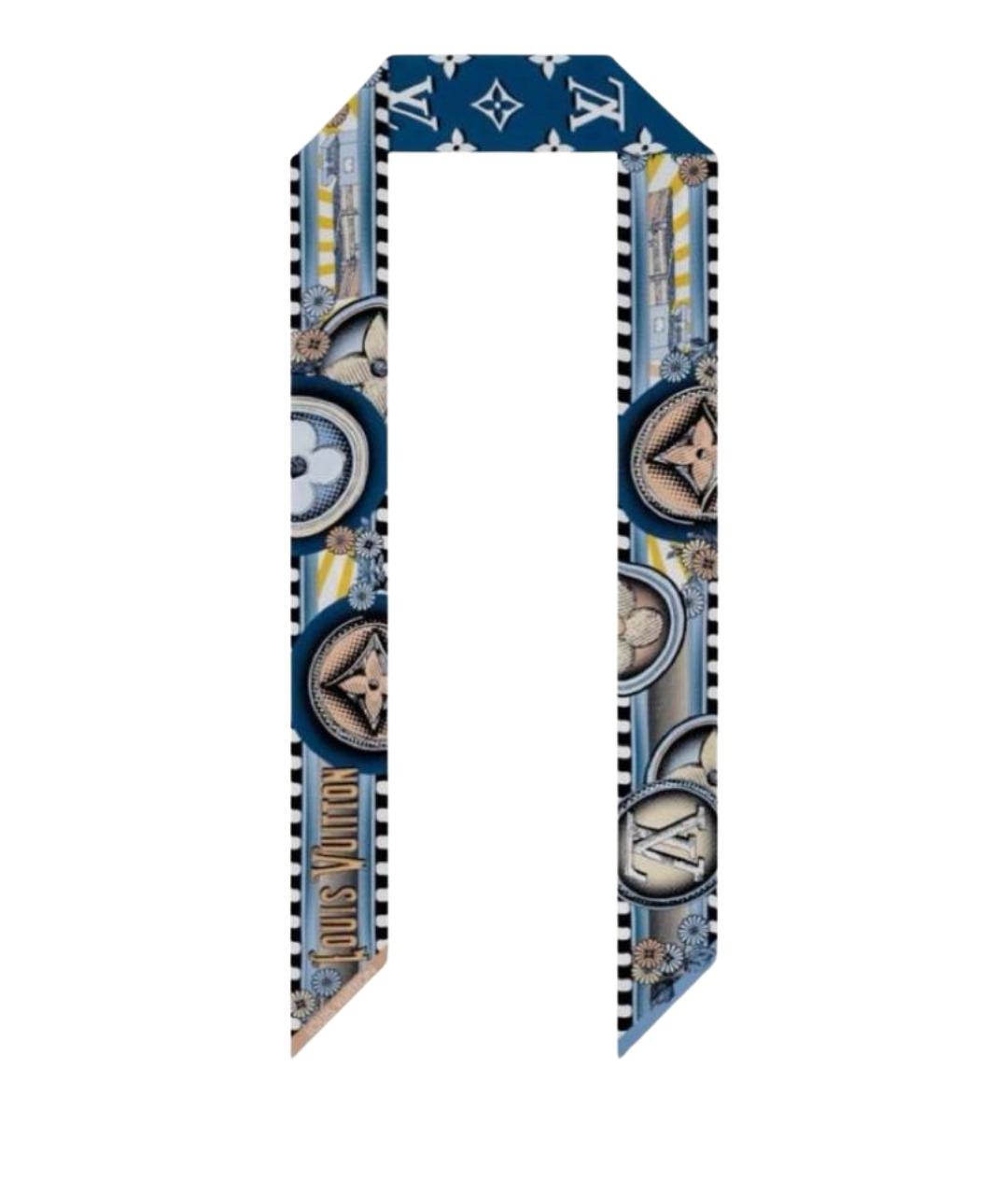 LOUIS VUITTON Мульти шелковый шарф, фото 1