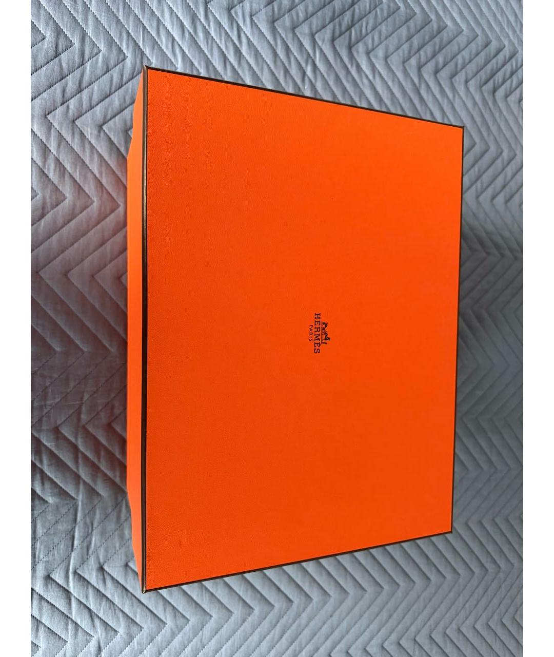 HERMES Синяя хлопковая сумка с короткими ручками, фото 7