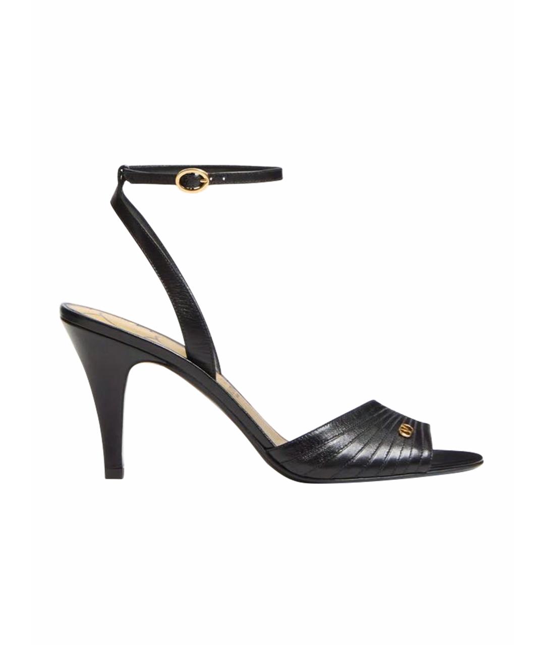 VALENTINO Черные кожаные туфли, фото 1