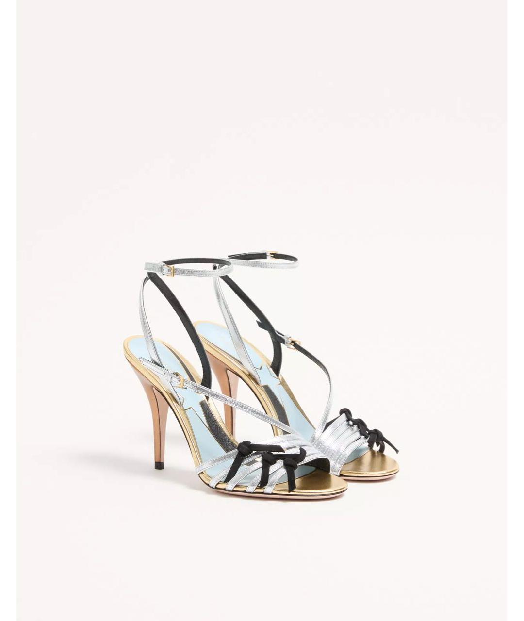 VALENTINO Золотые кожаные туфли, фото 3