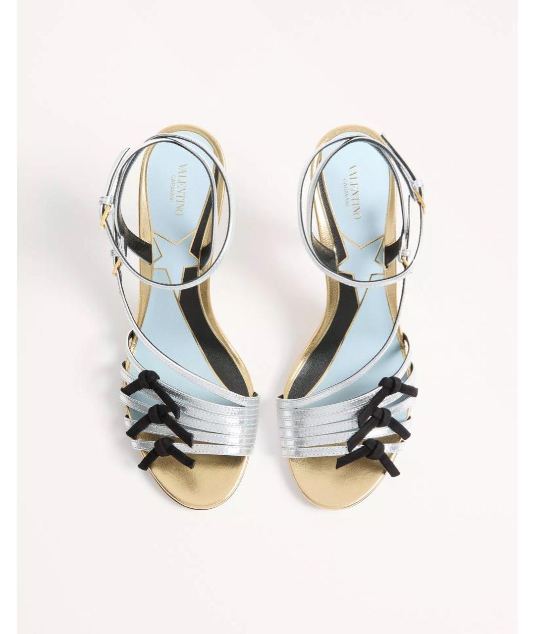 VALENTINO Золотые кожаные туфли, фото 4