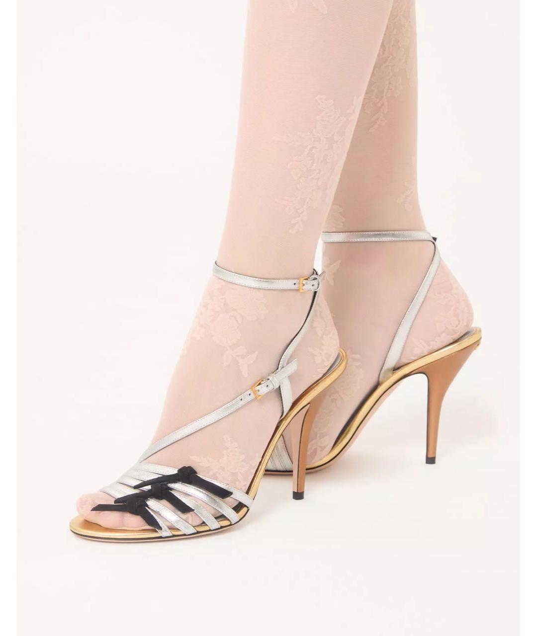 VALENTINO Золотые кожаные туфли, фото 2