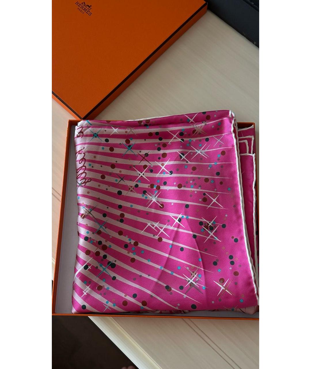 HERMES Мульти шелковый платок, фото 7