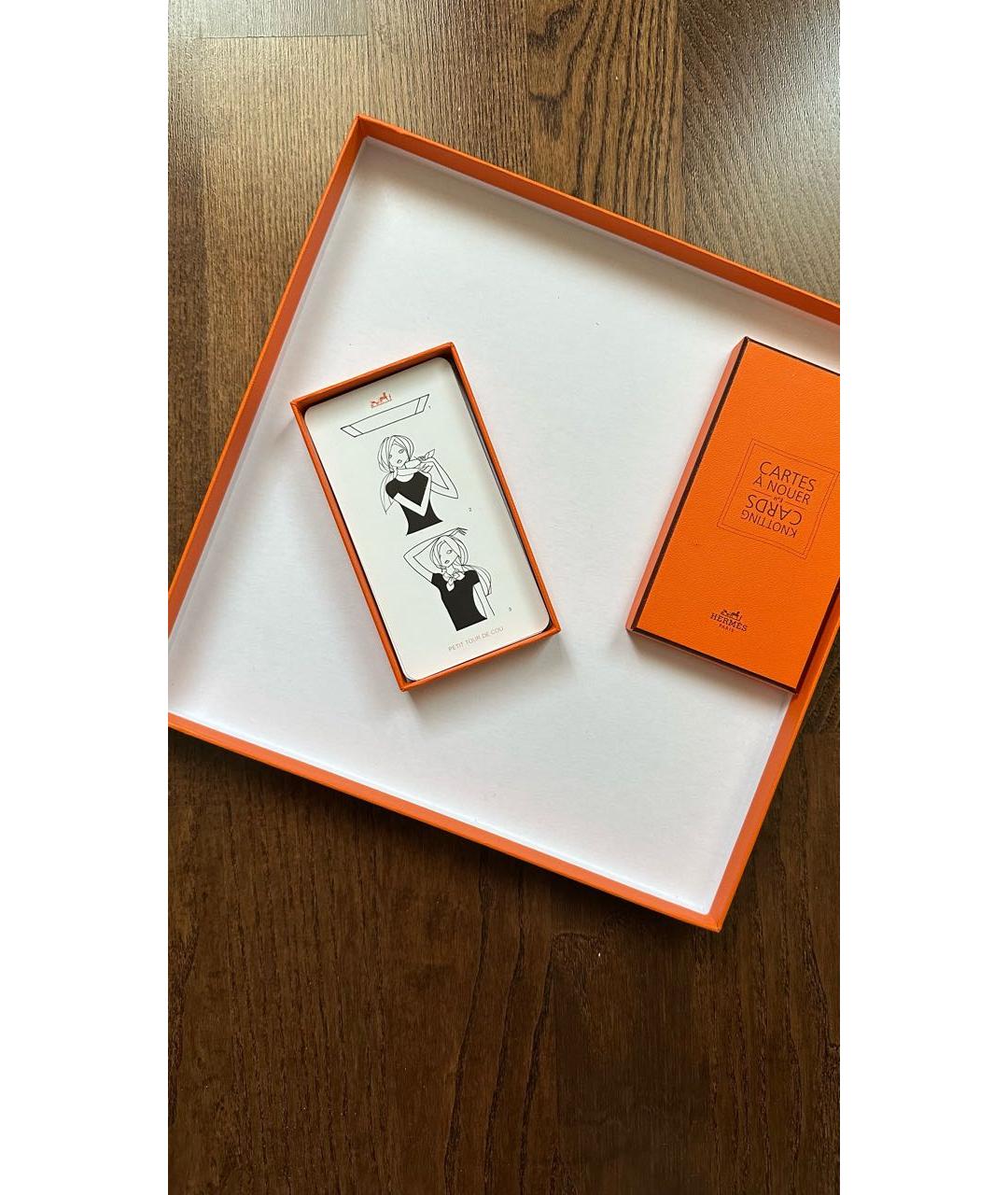 HERMES Мульти шелковый платок, фото 5