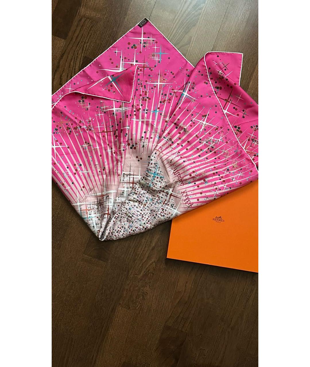 HERMES Мульти шелковый платок, фото 2