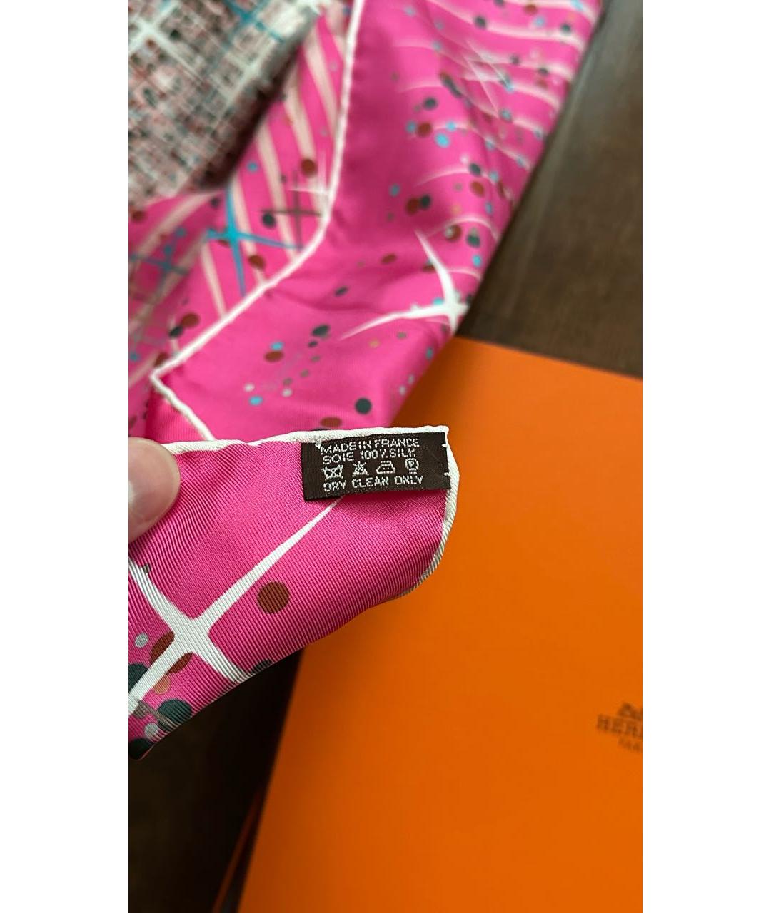 HERMES Мульти шелковый платок, фото 6