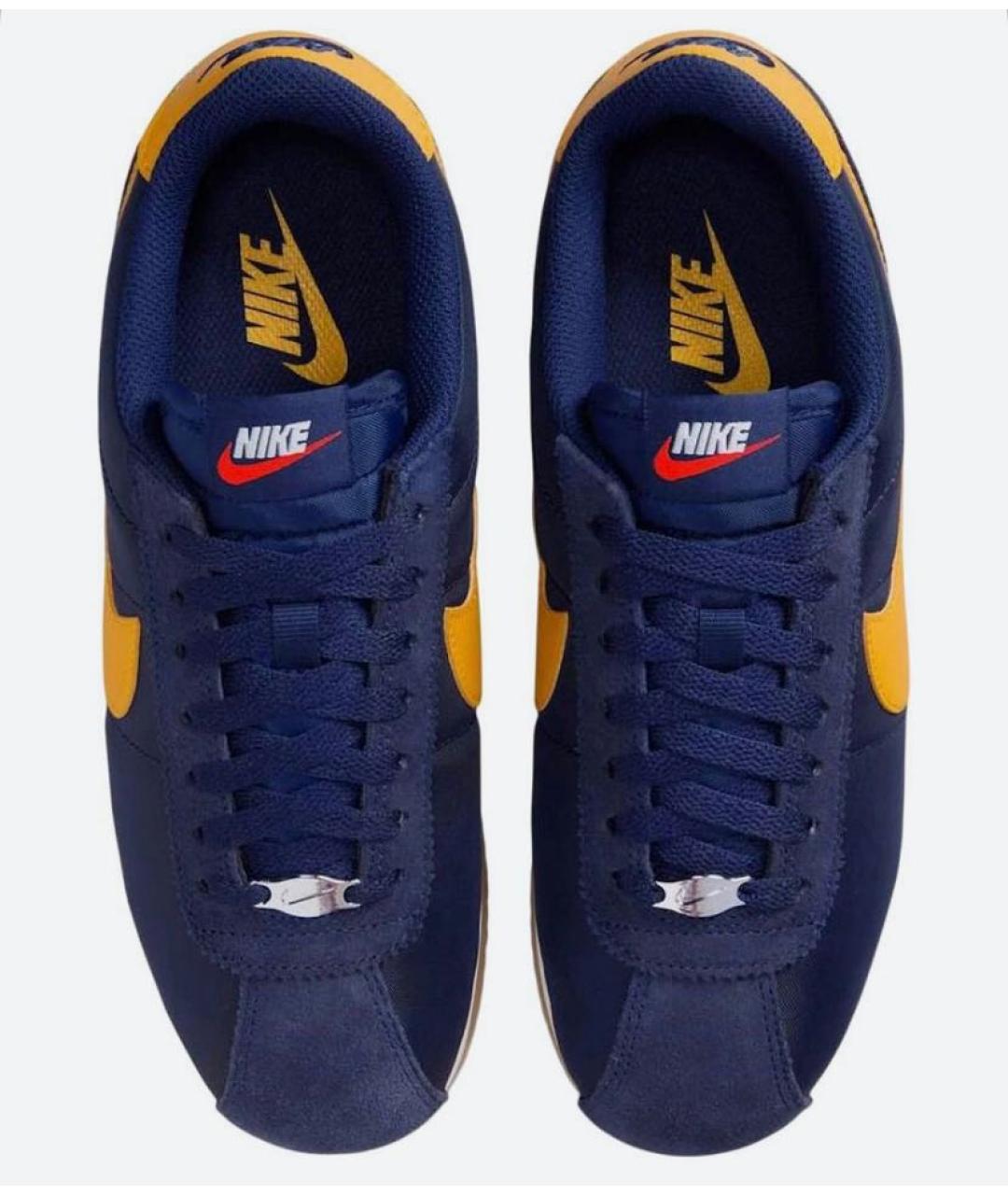 NIKE Темно-синие текстильные кроссовки, фото 2