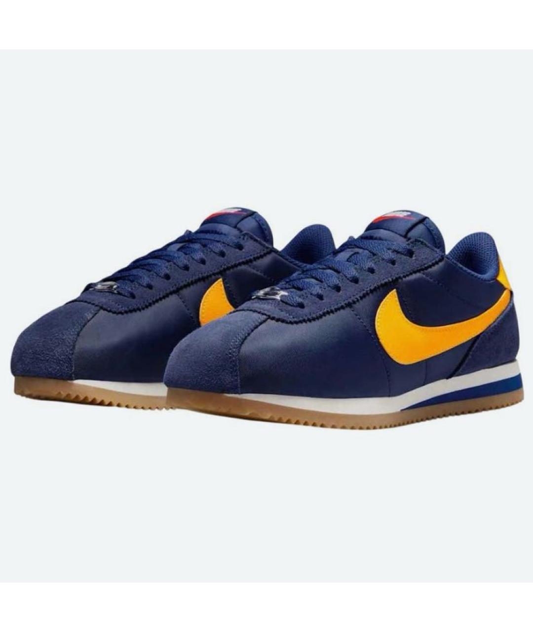 NIKE Темно-синие текстильные кроссовки, фото 3