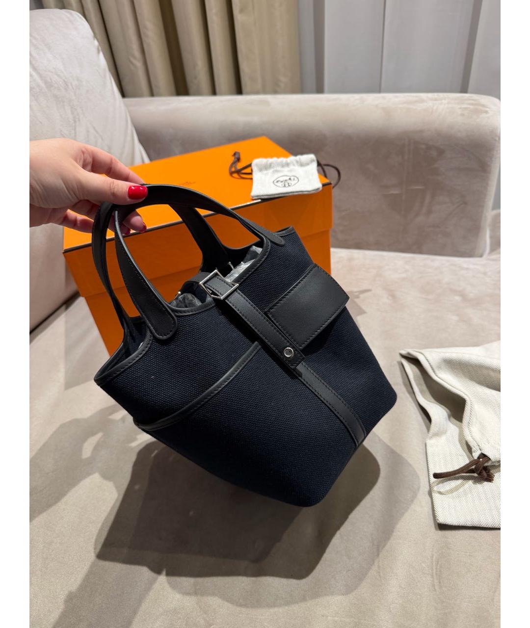 HERMES Черная сумка с короткими ручками, фото 3