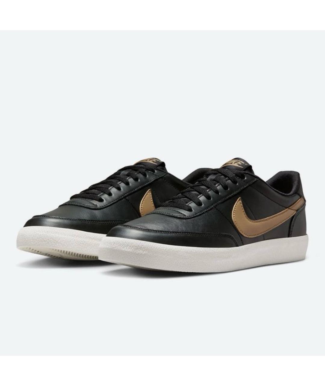 NIKE Черные кожаные кроссовки, фото 3