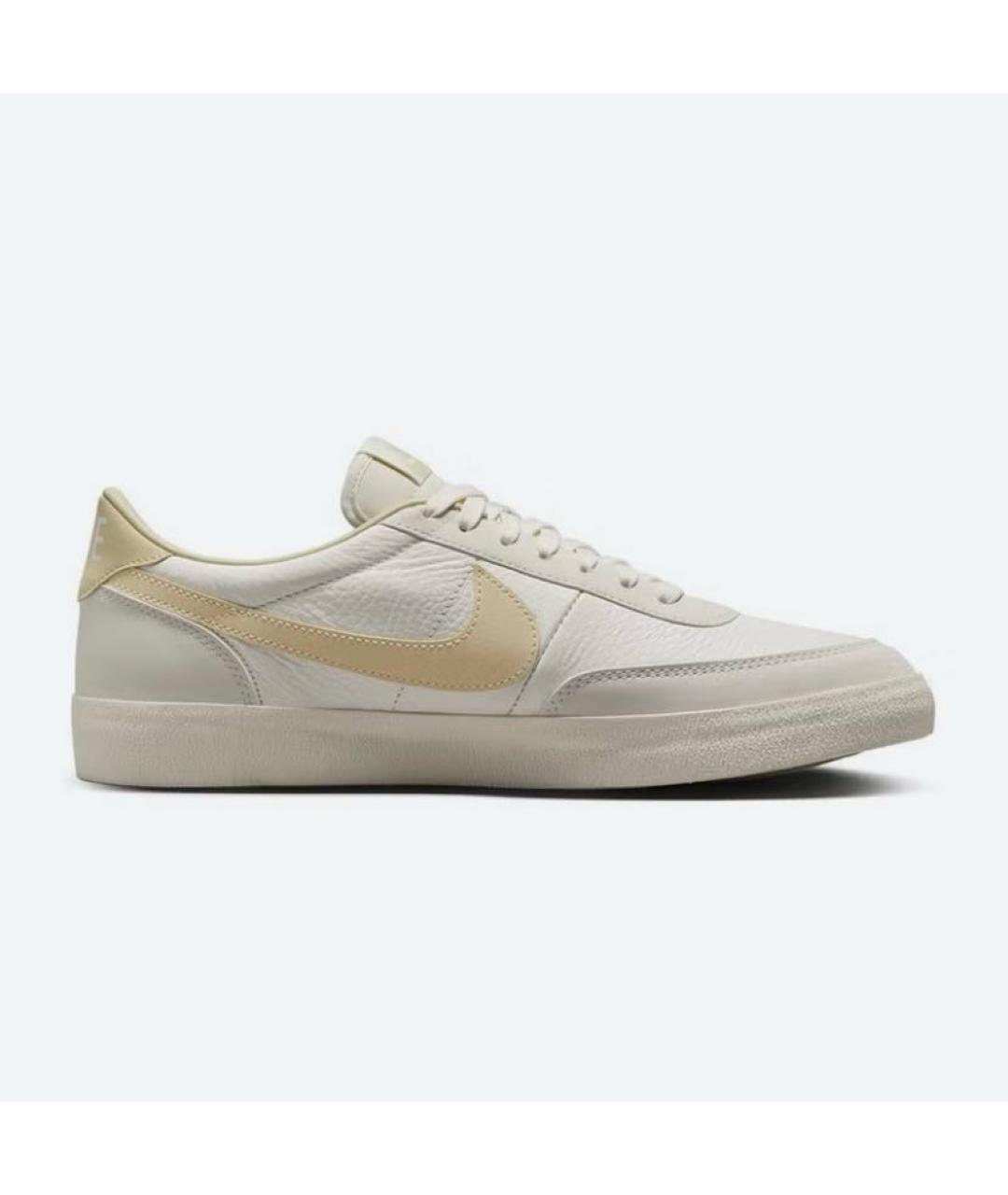 NIKE Бежевые кожаные кроссовки, фото 7