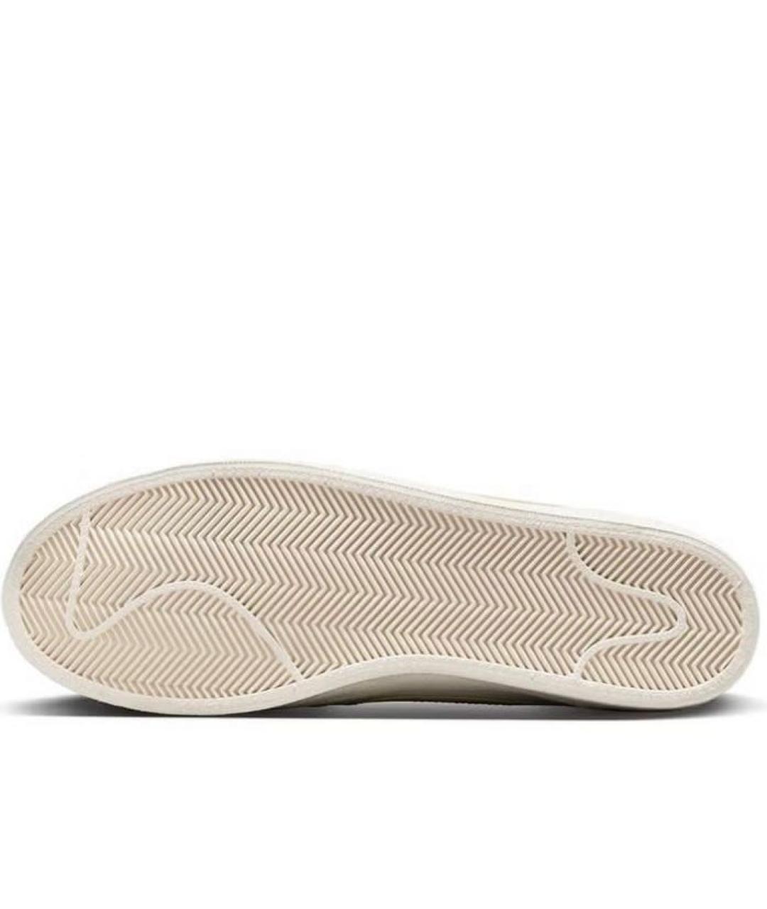 NIKE Бежевые кожаные кроссовки, фото 6