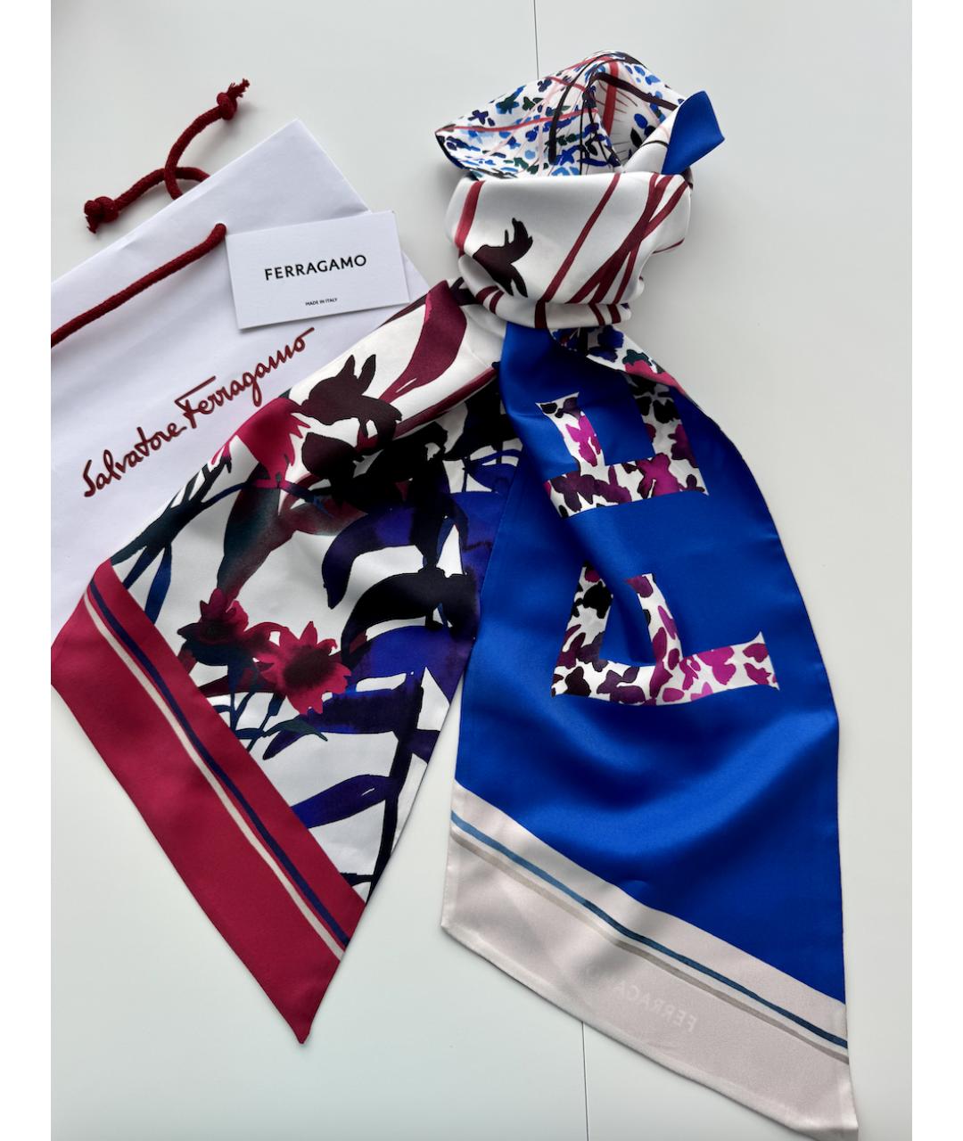 FERRAGAMO Мульти шелковый платок, фото 10