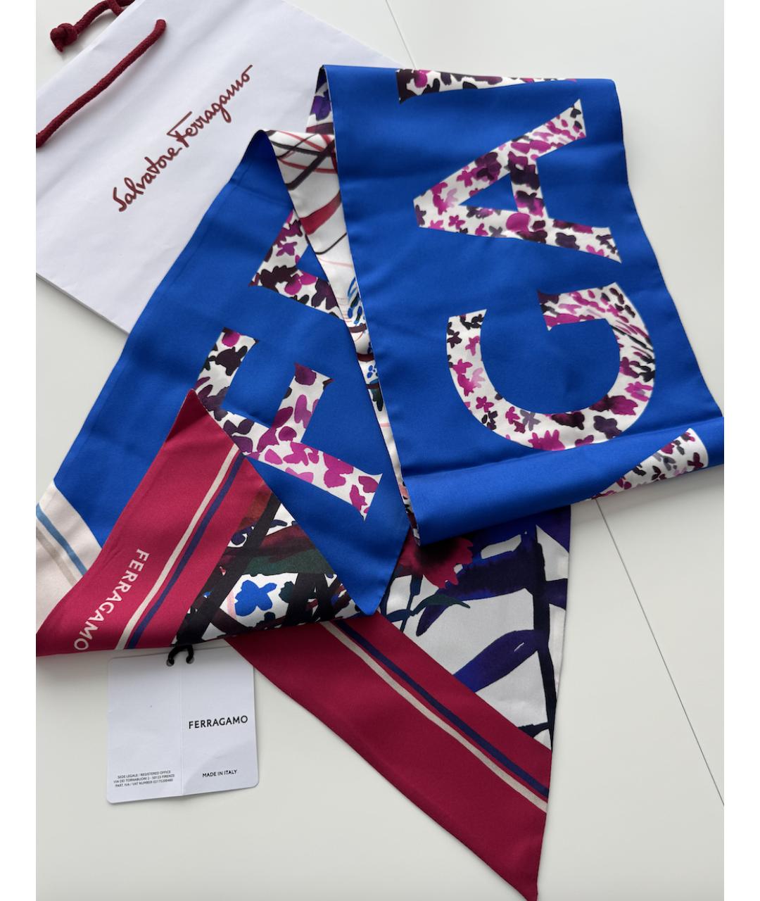 FERRAGAMO Мульти шелковый платок, фото 2