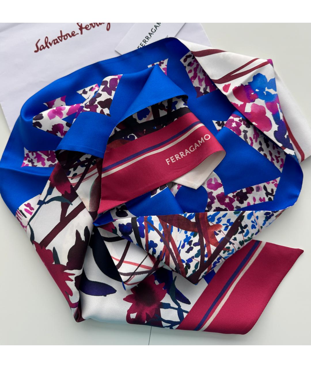 FERRAGAMO Мульти шелковый платок, фото 6