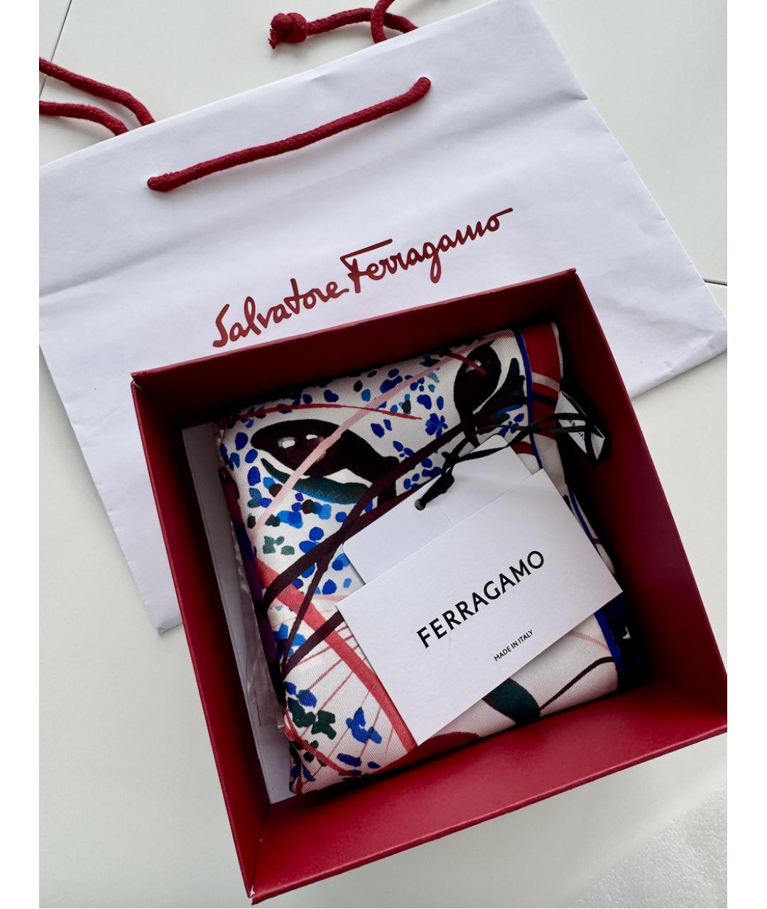 FERRAGAMO Мульти шелковый платок, фото 4
