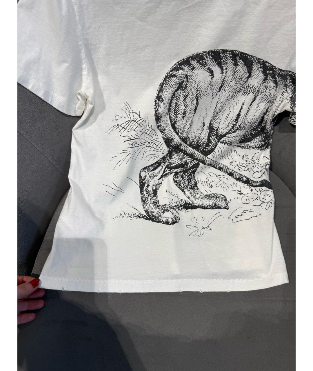 CHRISTIAN DIOR Белая хлопковая футболка, фото 7