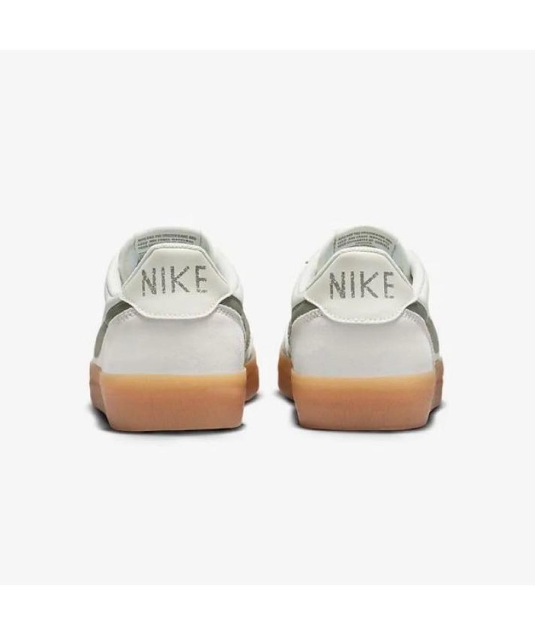 NIKE Бежевые кожаные кроссовки, фото 4