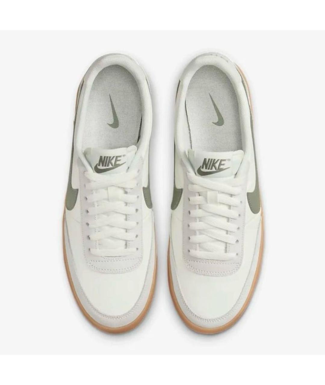 NIKE Бежевые кожаные кроссовки, фото 3