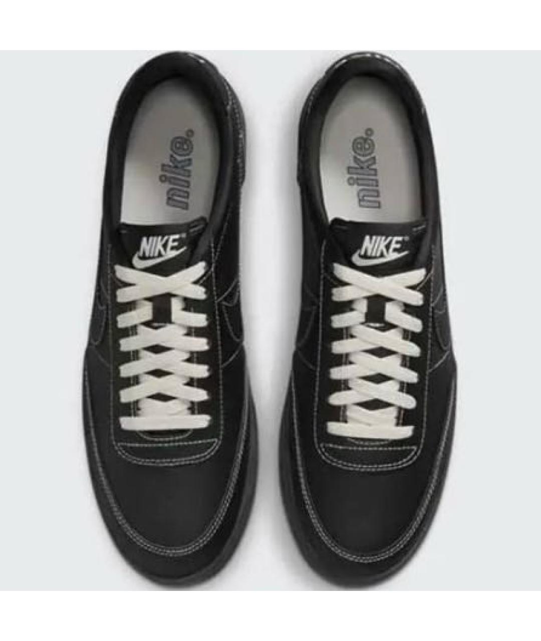 NIKE Черные кожаные кроссовки, фото 4