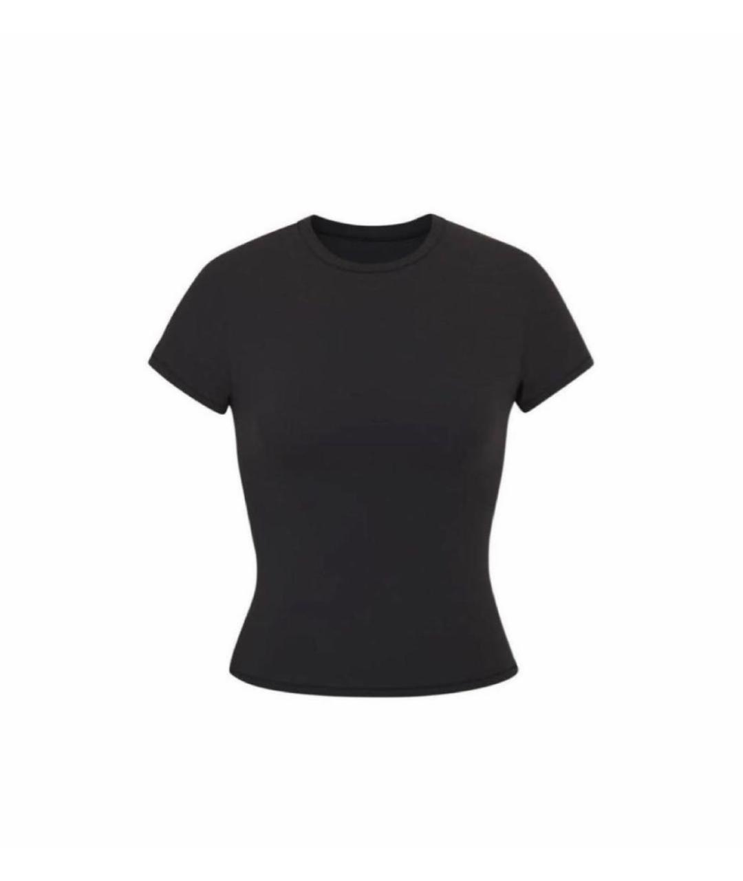 SKIMS Черная хлопковая футболка, фото 9