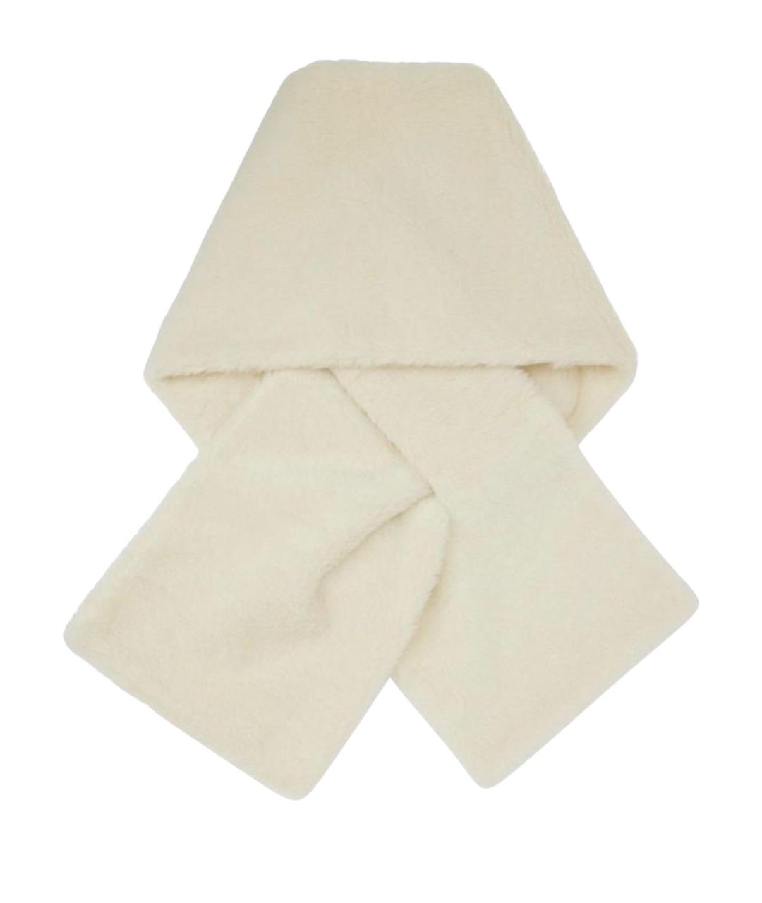 MAX MARA Белый шерстяной шарф, фото 1