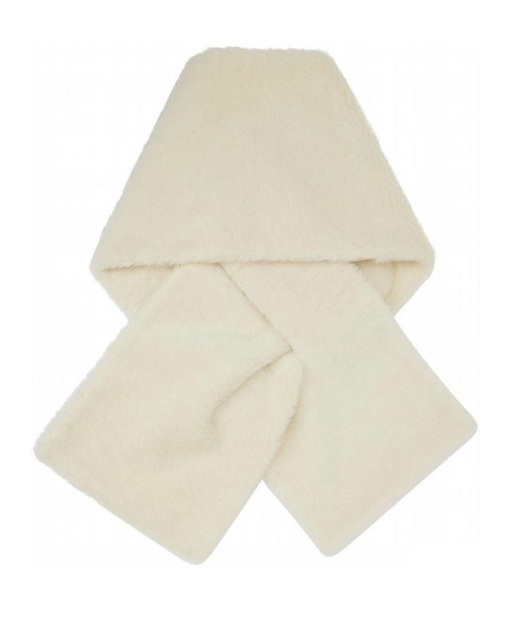 MAX MARA Белый шерстяной шарф, фото 8