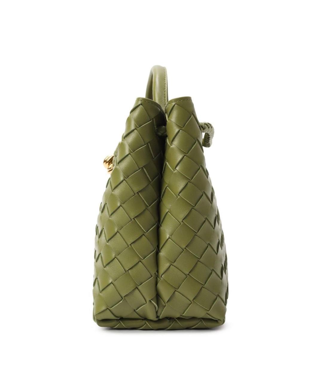 BOTTEGA VENETA Хаки кожаная сумка тоут, фото 2