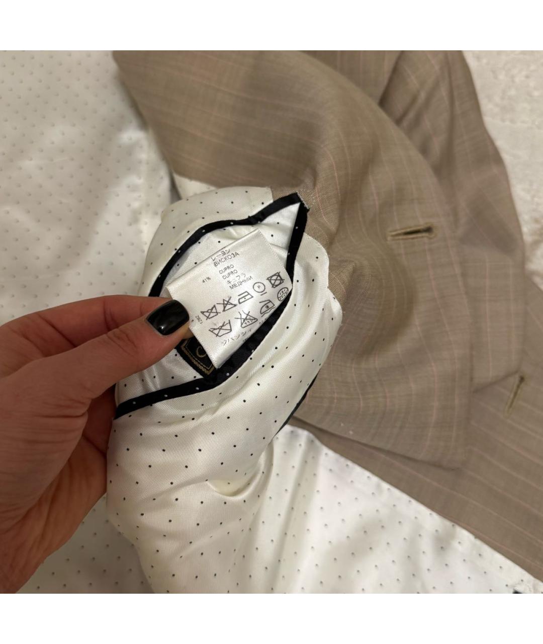 GIVENCHY Бежевый шерстяной пиджак, фото 6