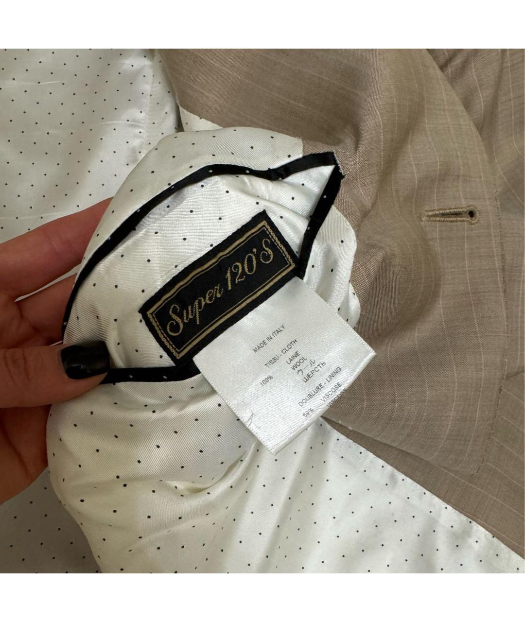 GIVENCHY Бежевый шерстяной пиджак, фото 5