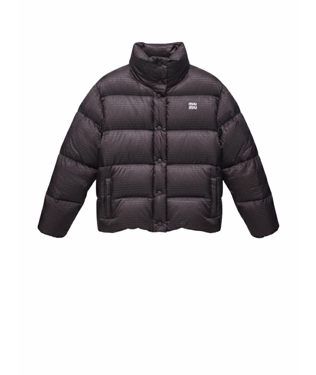 MIU MIU Черный полиамидовый пуховик, фото 1