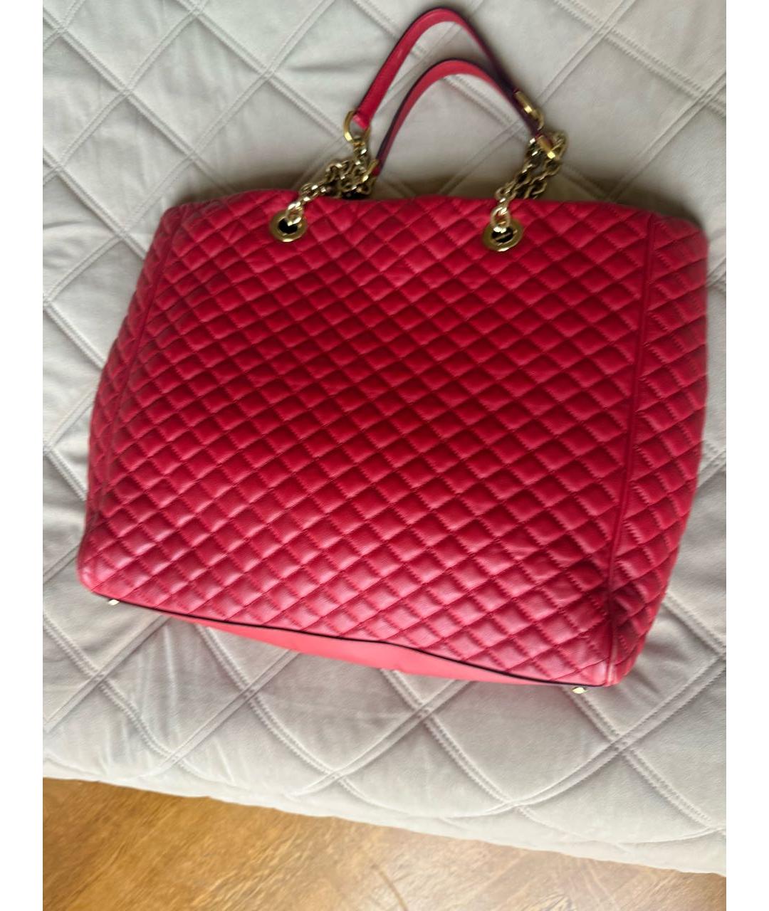 DOLCE&GABBANA Красная кожаная сумка тоут, фото 2