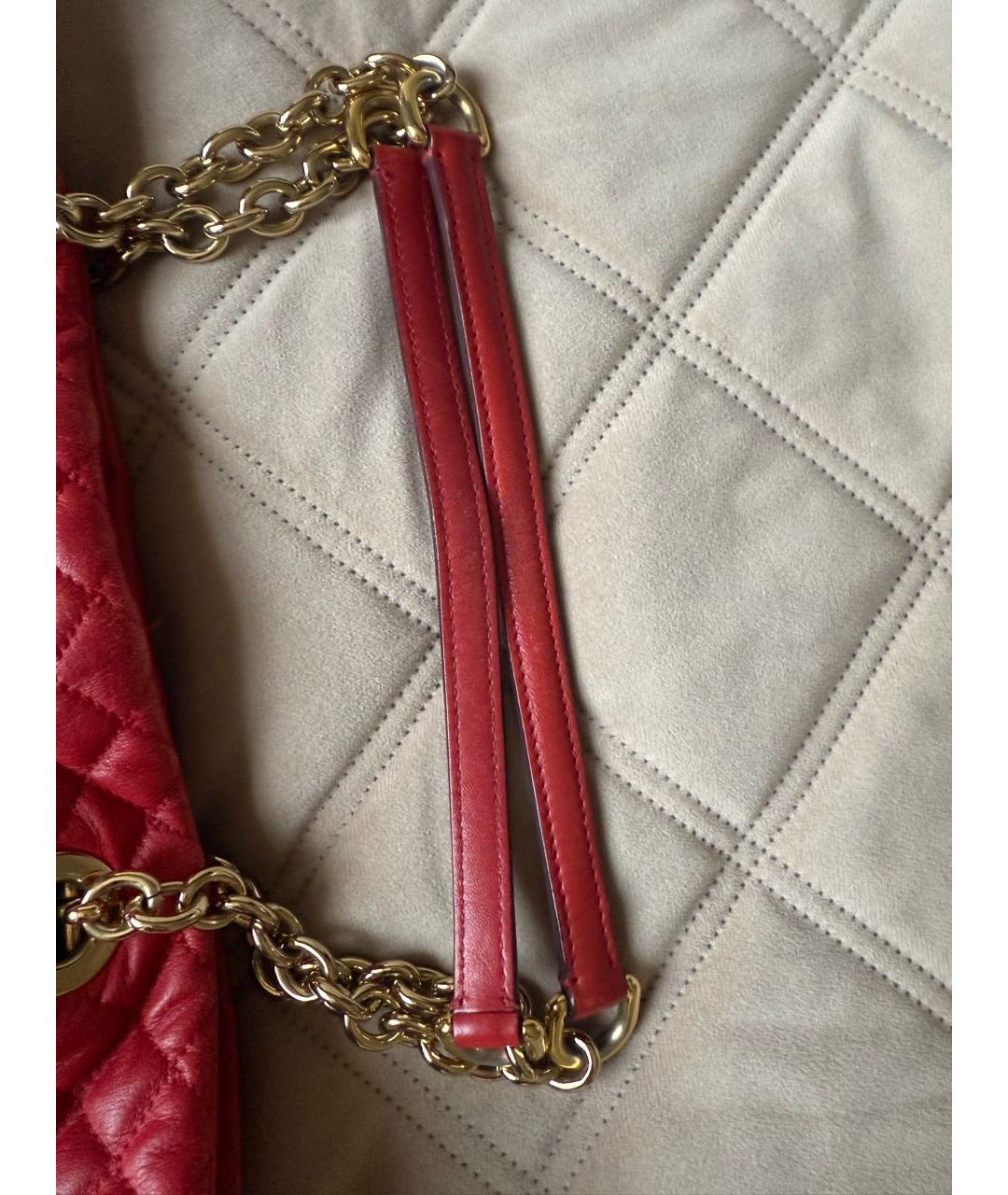 DOLCE&GABBANA Красная кожаная сумка тоут, фото 6