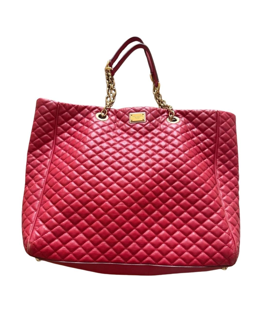 DOLCE&GABBANA Красная кожаная сумка тоут, фото 1