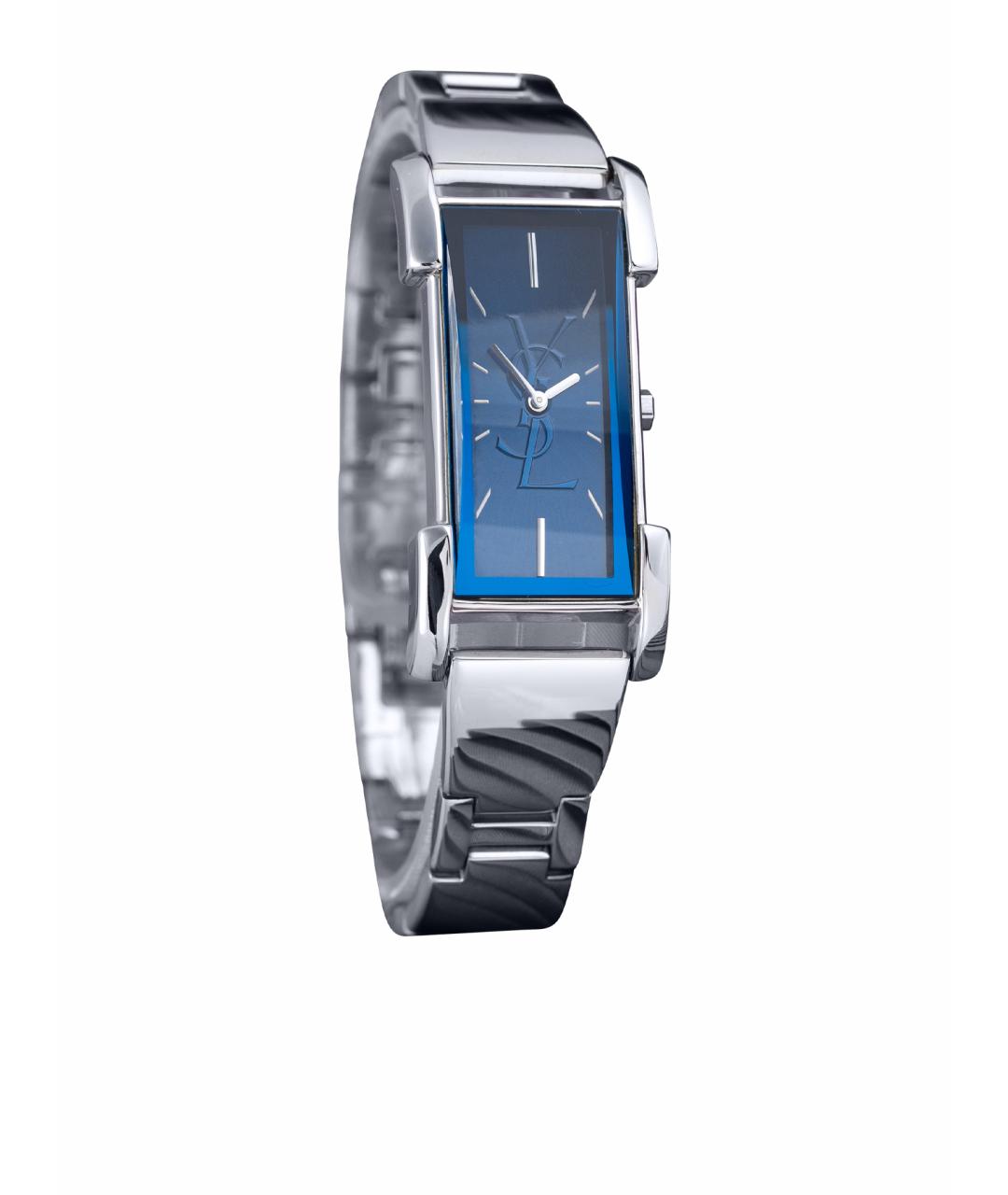 SAINT LAURENT Синие металлические часы, фото 1