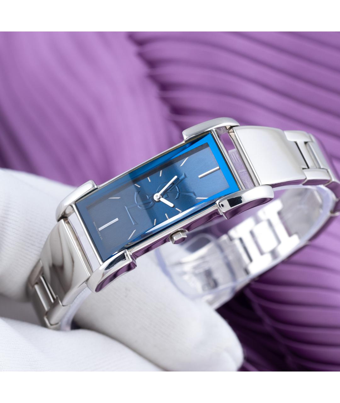 SAINT LAURENT Синие металлические часы, фото 6