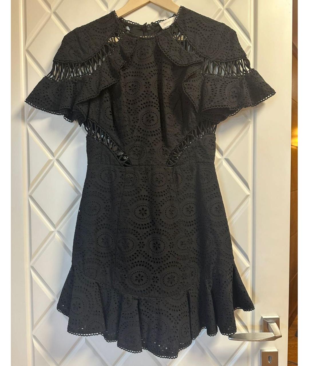 ZIMMERMANN Черное хлопковое коктейльное платье, фото 3