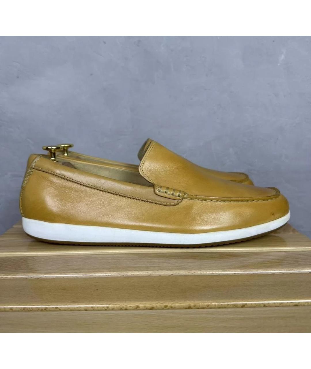 CLARKS Горчичные кожаные лоферы, фото 9