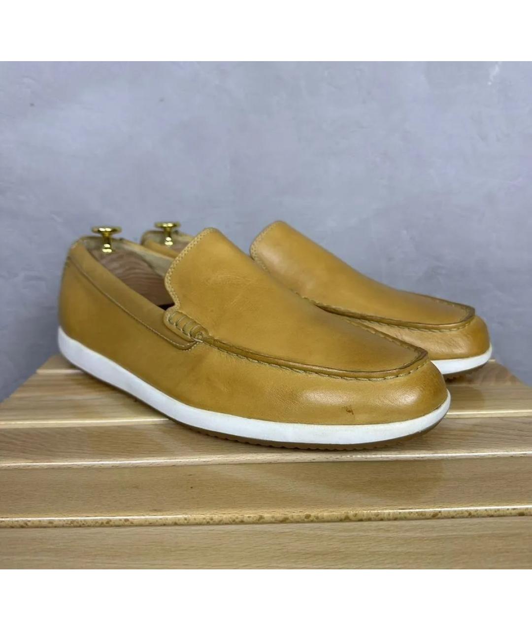 CLARKS Горчичные кожаные лоферы, фото 2