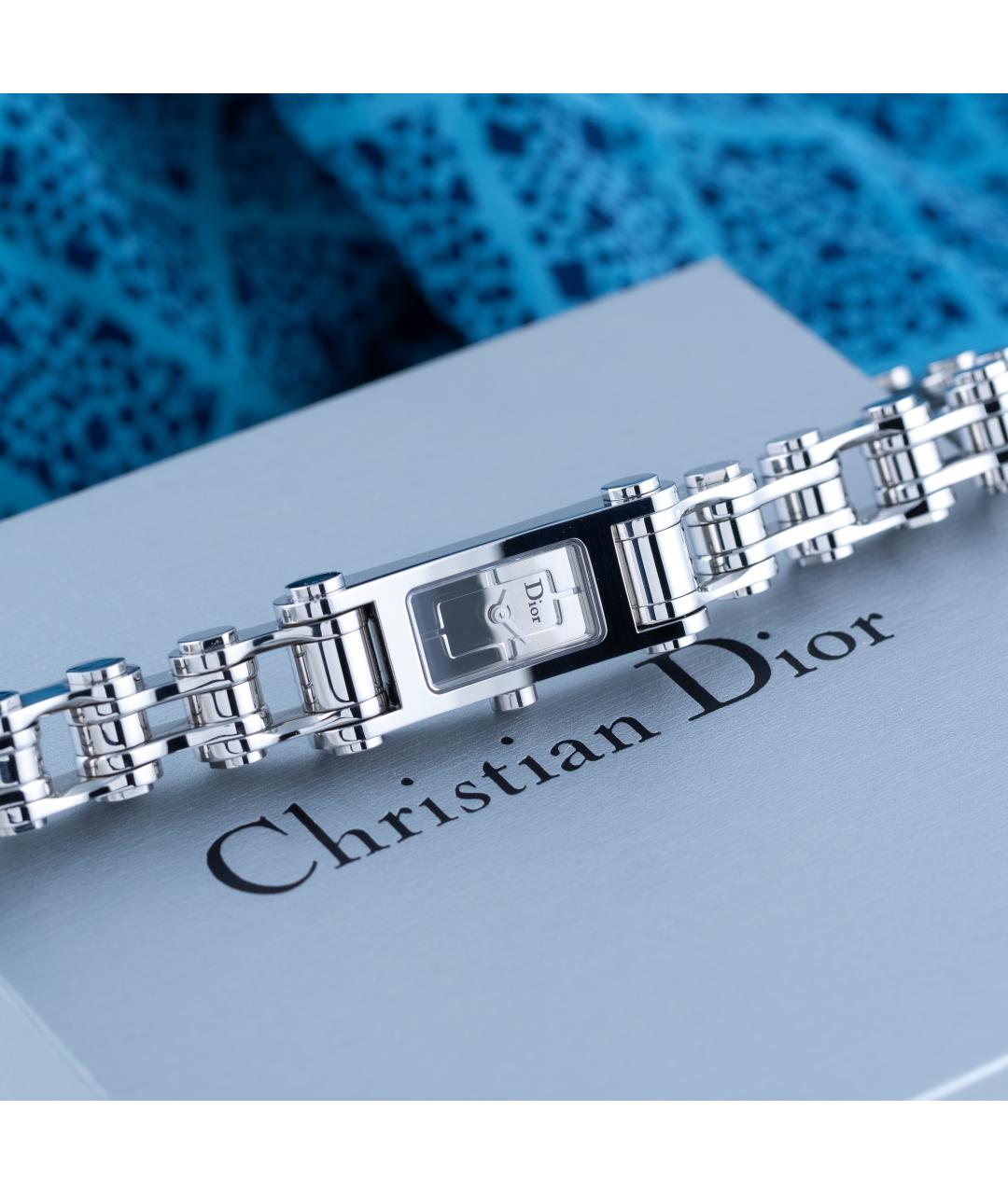 CHRISTIAN DIOR Серебряные металлические часы, фото 3