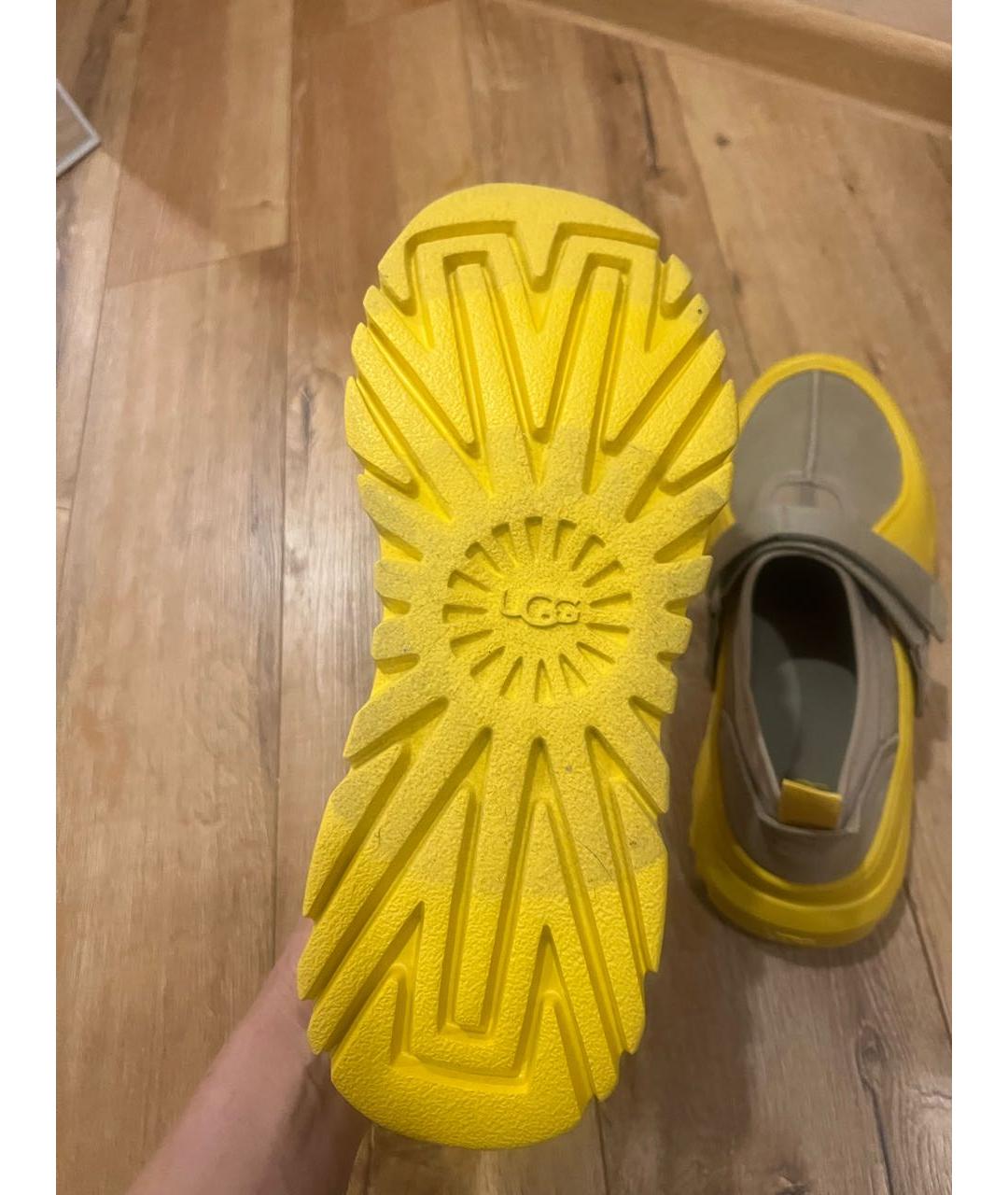 UGG AUSTRALIA Желтые замшевые слипоны, фото 5