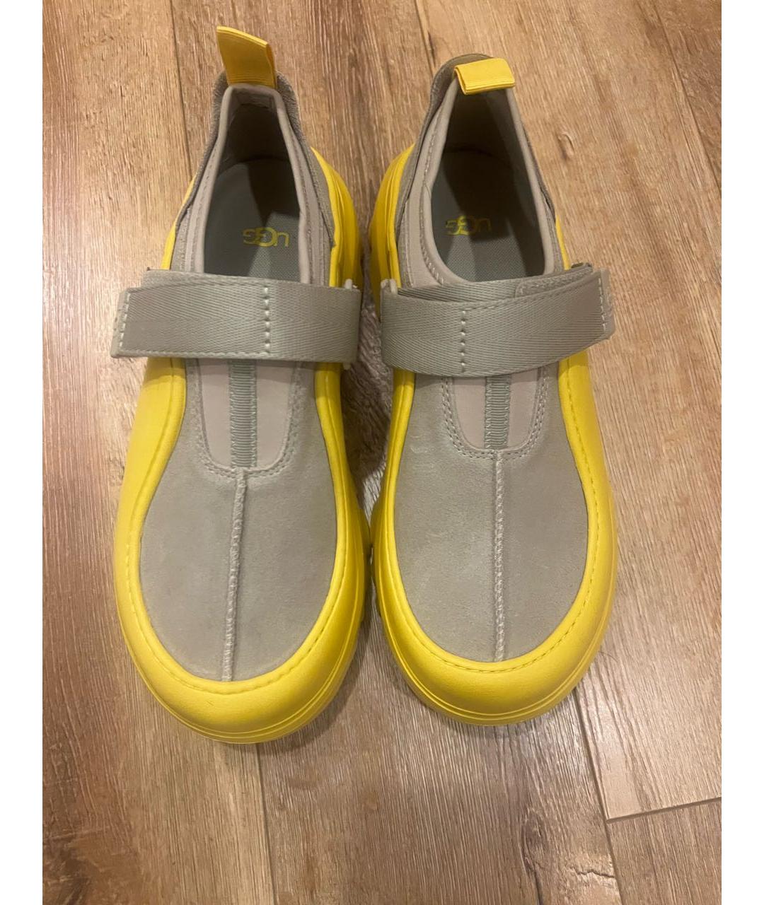 UGG AUSTRALIA Желтые замшевые слипоны, фото 2