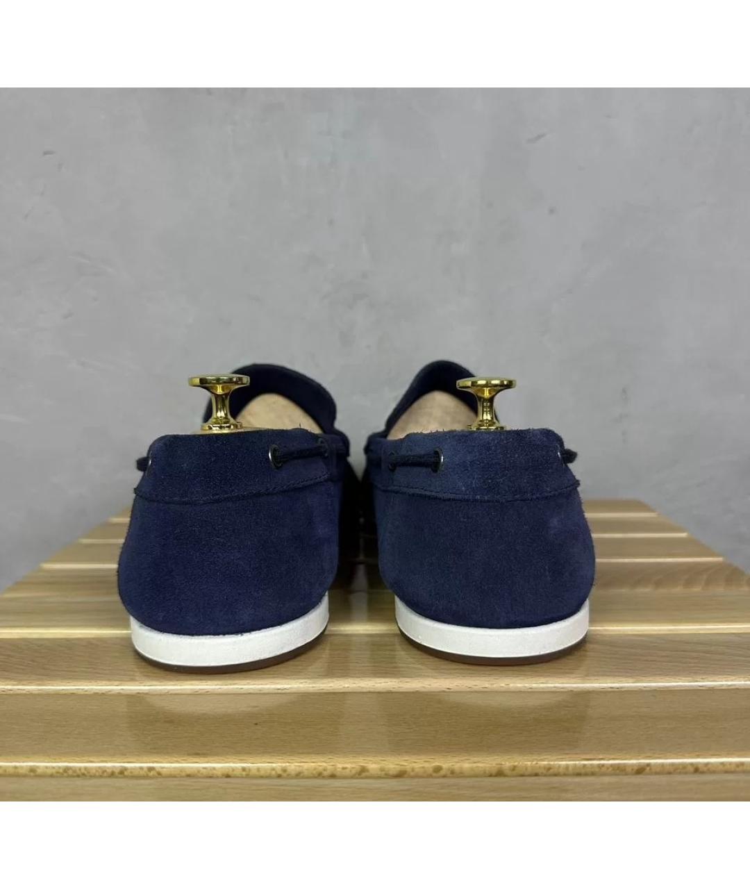 CLARKS Темно-синие замшевые лоферы, фото 5