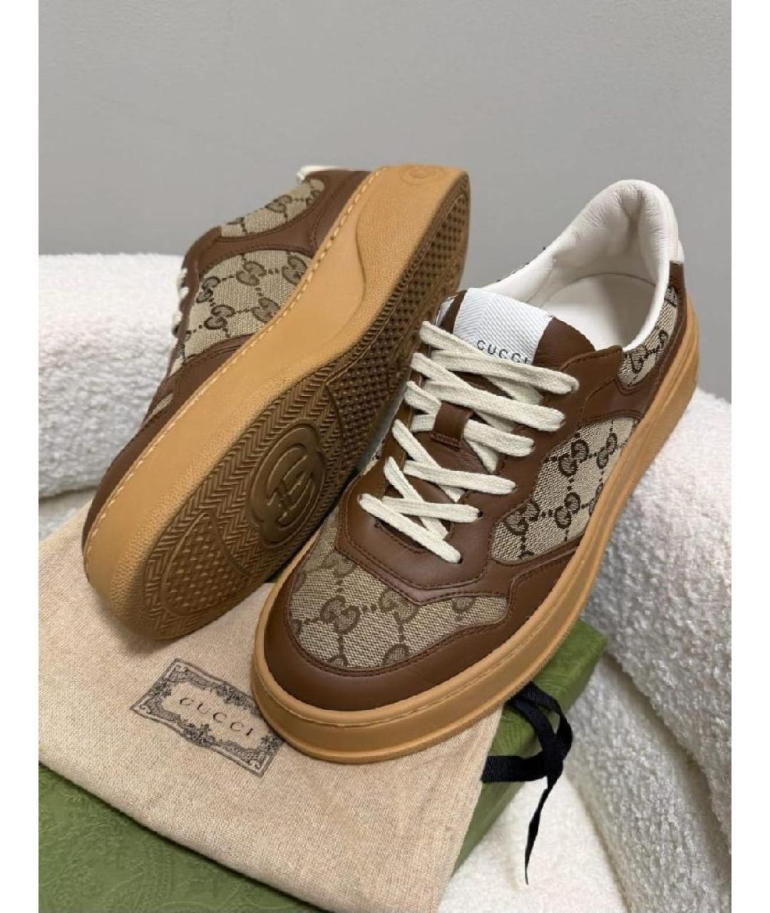 GUCCI Коричневые кроссовки, фото 5