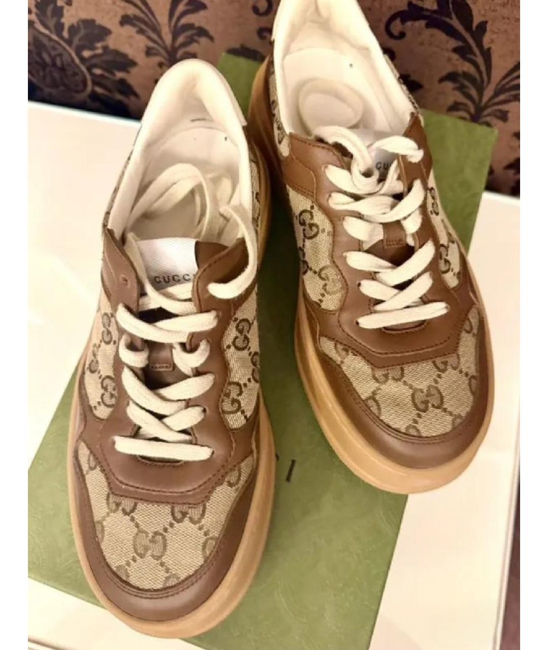 GUCCI Коричневые кроссовки, фото 2