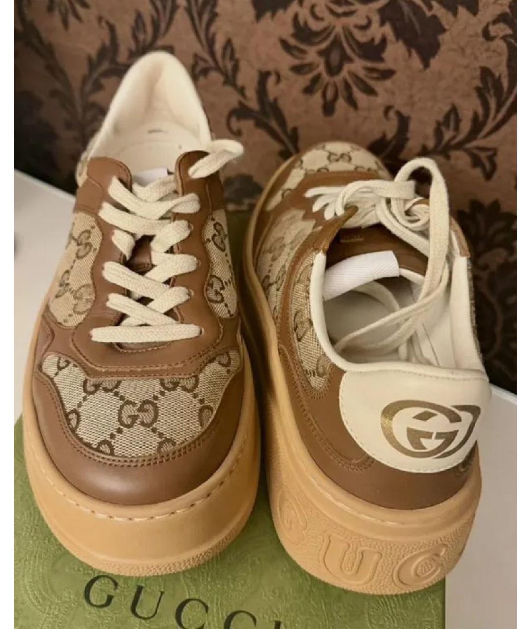 GUCCI Коричневые кроссовки, фото 7