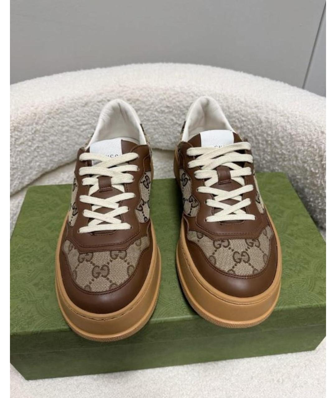 GUCCI Коричневые кроссовки, фото 3