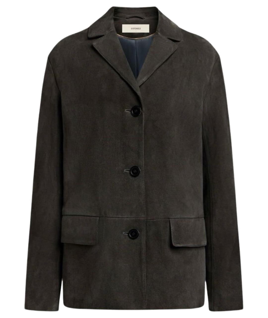12 STOREEZ Серый замшевый жакет/пиджак, фото 1